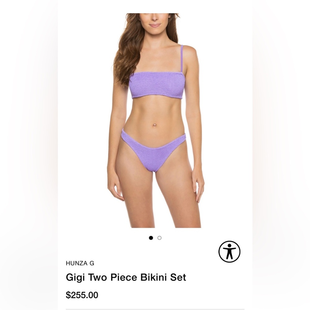 Hunza G lilac Gigi Bikini Set - Two Piece Swimwear - Picture 6 of 6